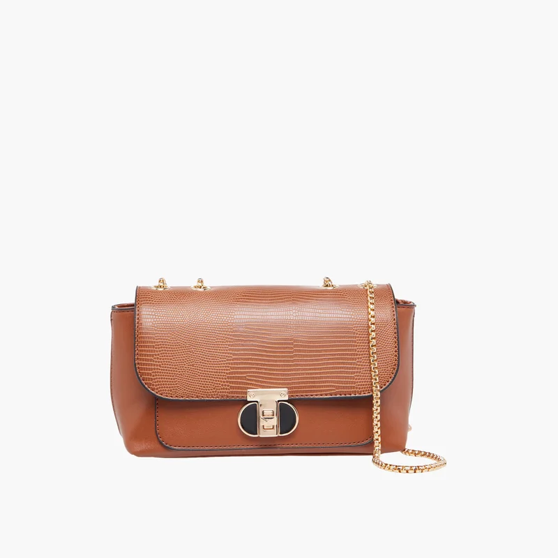 ساشا Textured Crossbody Bag in Brown for Women